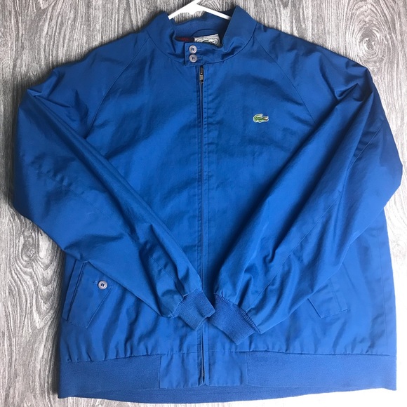 lacoste blue bomber jacket